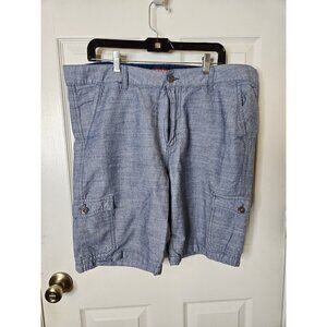 GUESS Mens Shorts 36x10 Bluish GrayCargo  Los Angeles Roll Up